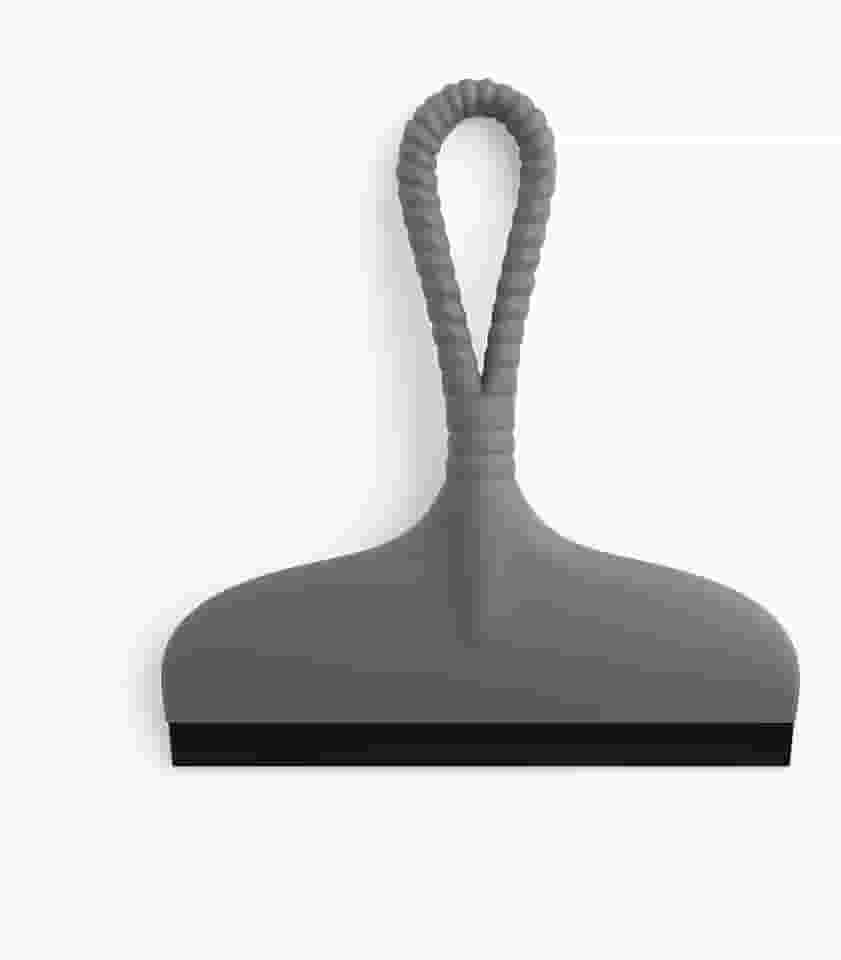 Rodo de Pia e Box Silicone com Cabo Flexível – Compacto, 17x16cm, Cinza – Limpa Vidros, Bancadas, Espelhos e Box de Banheiro – Prático e Resistente