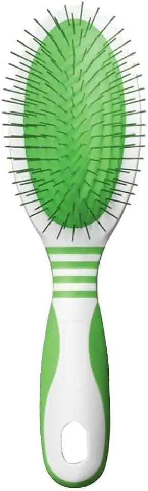 Andis Escova de pinos 65720 para cães de pelo médio e longo - suave e eficaz na remoção de sujeira, poeira e pelos soltos - Promove pele e pelo saudáveis - grande, verde/branco