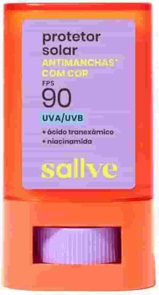 Sallve Protetor Solar Bastão Antimachas FPS 90 com Cor 2-15g