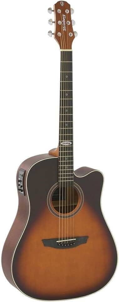 Violão Strinberg Folk Elétrico Sd200c Hbs Mahogany Black