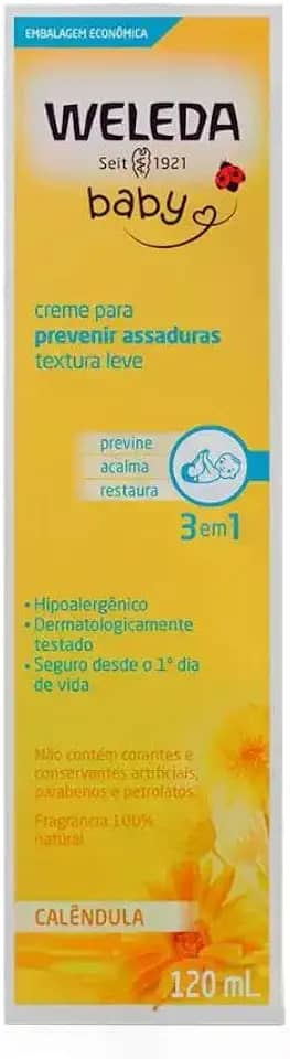 Weleda Babycreme de Calêndula | Proteção Natural Contra Assaduras | Fórmula Suave com Calêndula e Camomila | 120 ml