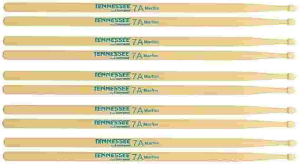 5 Pares Baqueta 7a Marfim Tennessee Liverpool Ponta Madeira