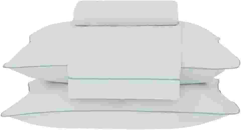 Buddemeyer Jogo de Cama Queen Percal 180 Fios Basic Percalle 100% Algodão Fio Penteado Verde 4 peças