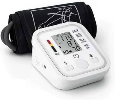 Medidor de Pressão Arterial Digital Automático de Braço Aparelho Portátil Detecta Hipertensão, Arritmia, e Batimentos Irregulares, Monitor Inteligente com Tela LCD Grande, Memória para Leituras