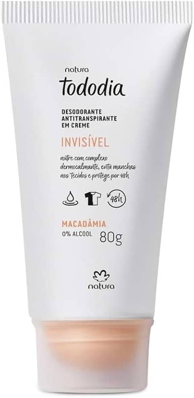 NATURA TODODIA DESODORANTE CREME MACADAMIA INVISIVEL 80G