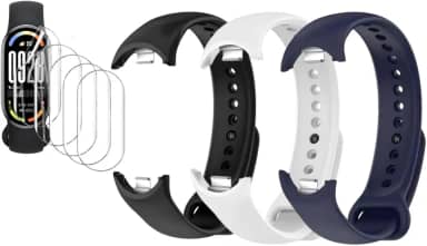 Kit 3 Pulseiras extras compatíveis com xiaomi mi band 10/ mi 9 /mi 8 + 5x Película Protetora Gel