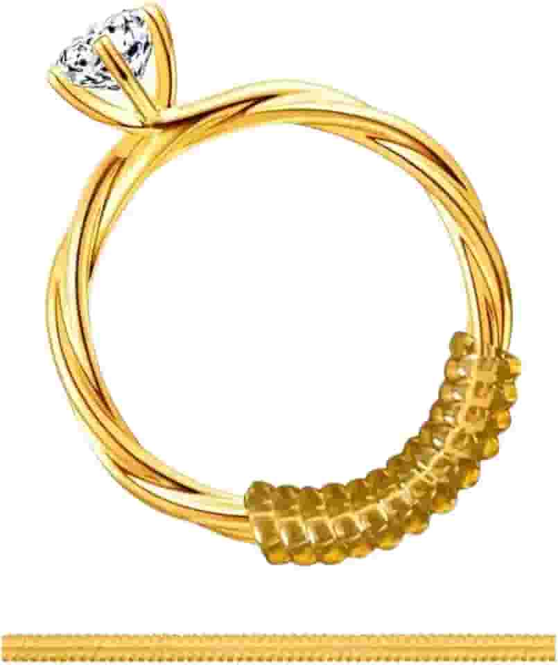 Ajustador De Anel Aliança Redutor Silicone Design Discreto (Dourado)