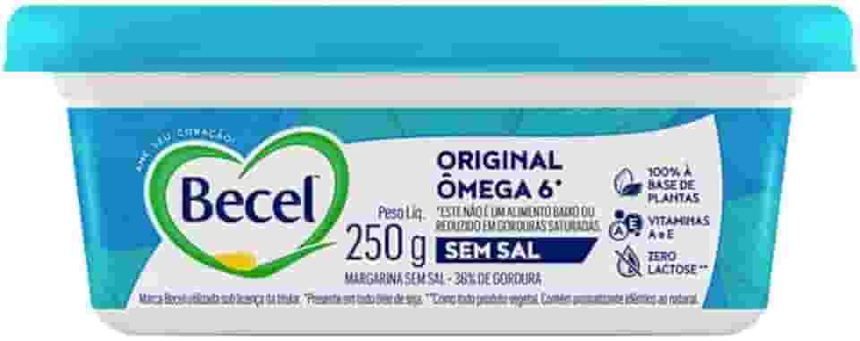 Margarina Sem Sal Becel 250g Omega 6 Zero Lactose Vitamina A e E
