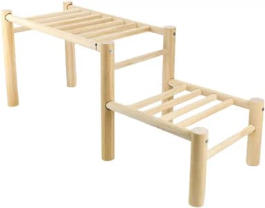 Poleiro para Galinheiro Feito de Plataforma de Madeira para Playground de Aves, Equipamento de Recreação, Poleiro, Estrutura para Ficar em Pé E Se Div