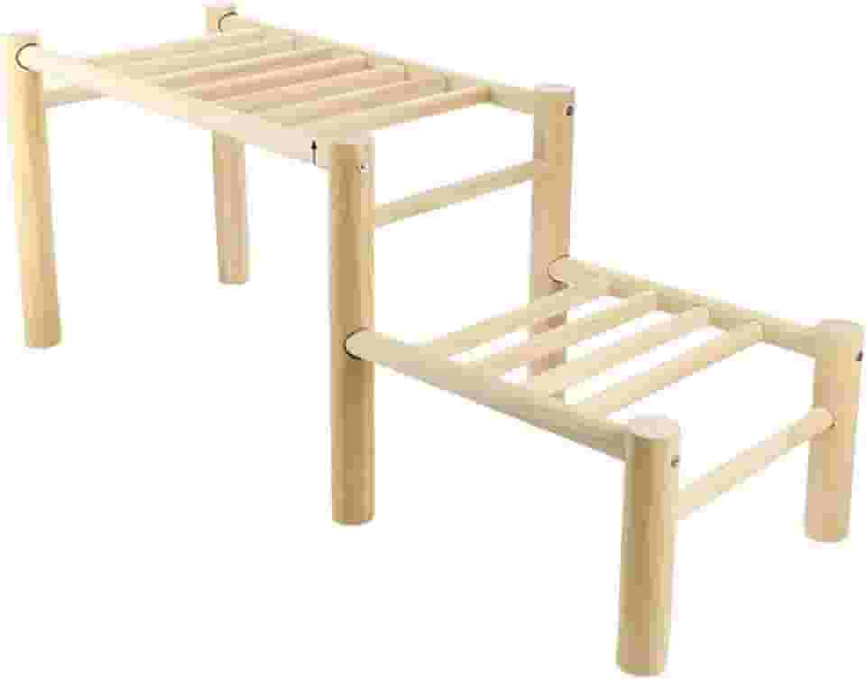 Poleiro para Galinheiro Feito de Plataforma de Madeira para Playground de Aves, Equipamento de Recreação, Poleiro, Estrutura para Ficar em Pé E Se Div