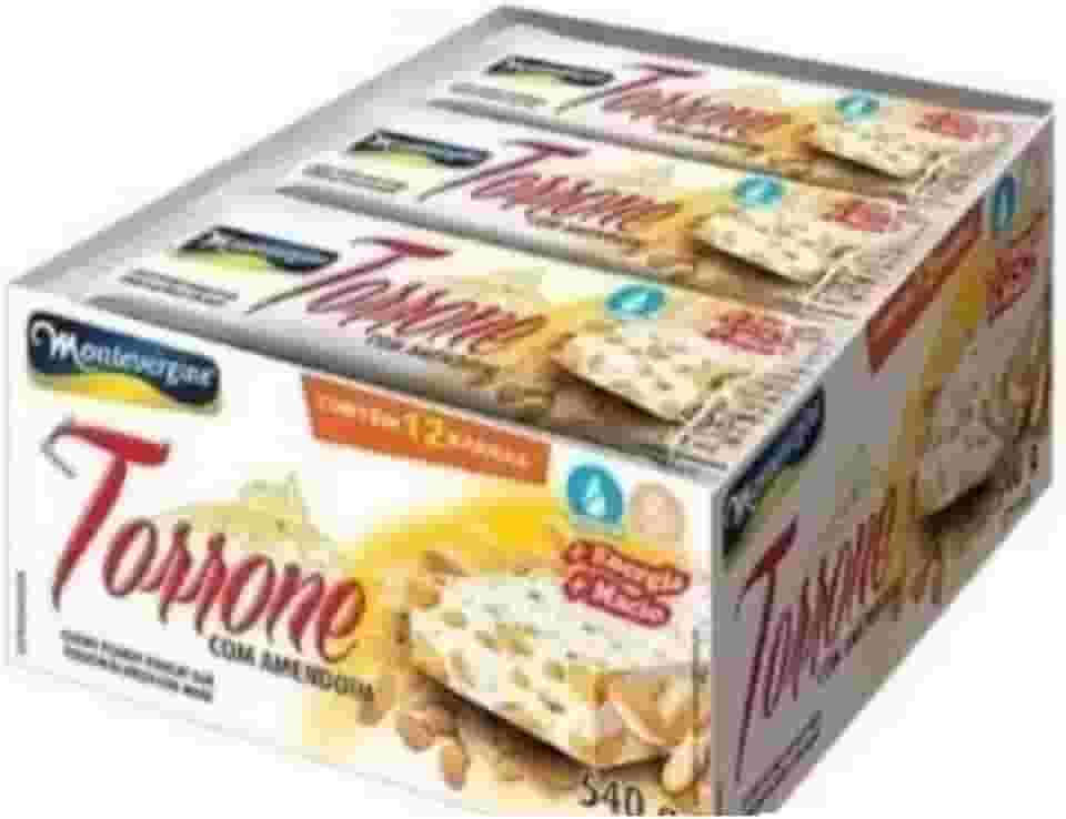 Torrone com amendoim display com 12 unidades de 45g