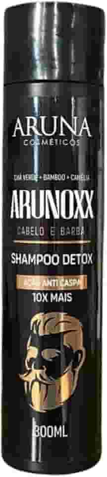Shampoo Arunoxx Detox Anticaspa 300ml Com Chá Verde Bambu E Camélia Para Cabelo E Barba
