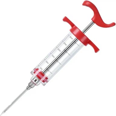 Seringa Injetora de Temperos Profissional, Aço Inox e Plástico, 30ml, Para Carnes, Frango e Costela, Com Agulha Injetora, MR-BH018, Alira Home