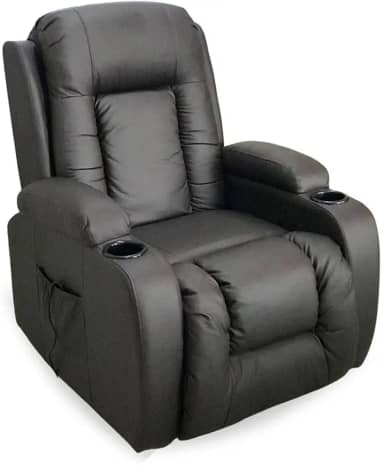 Poltrona Massageadora Papai Aquecimento Reclinável Cadeira Marrom