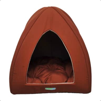 Cama Caminha para Cães e Gatos com Almofada Removível Uso Inverno e Verão(Marrom)