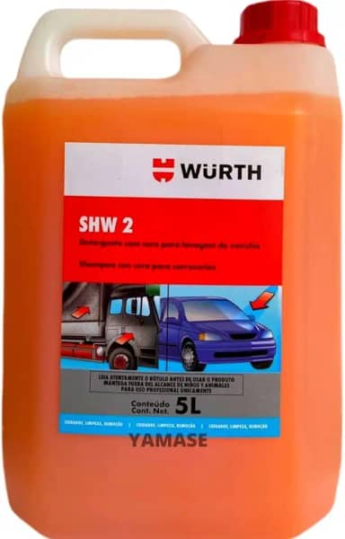Shampoo Automotivo Com Cera SHW2 Wurth - 5L