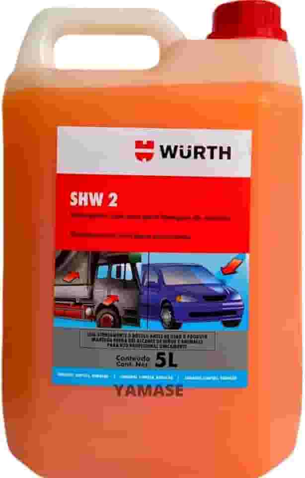 Shampoo Automotivo Com Cera SHW2 Wurth - 5L