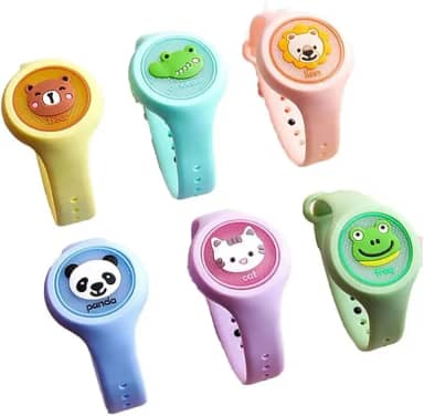 Pulseira Repelente Infantil Contra Mosquitos e Pernilongos Bracelete Com LED Antimosquito Relógio Repelente Premium Kit 2 Unidades Proteção Natural e Segura Para Crianças e Bebês
