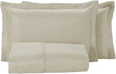 Colcha King 200 Fios Dupla Face – Kit Cobre Leito com Fronhas, Microfibra Leve, Toque Macio e Conforto Premium | FV Enxovais (Palha, Casal King(280x260cm))