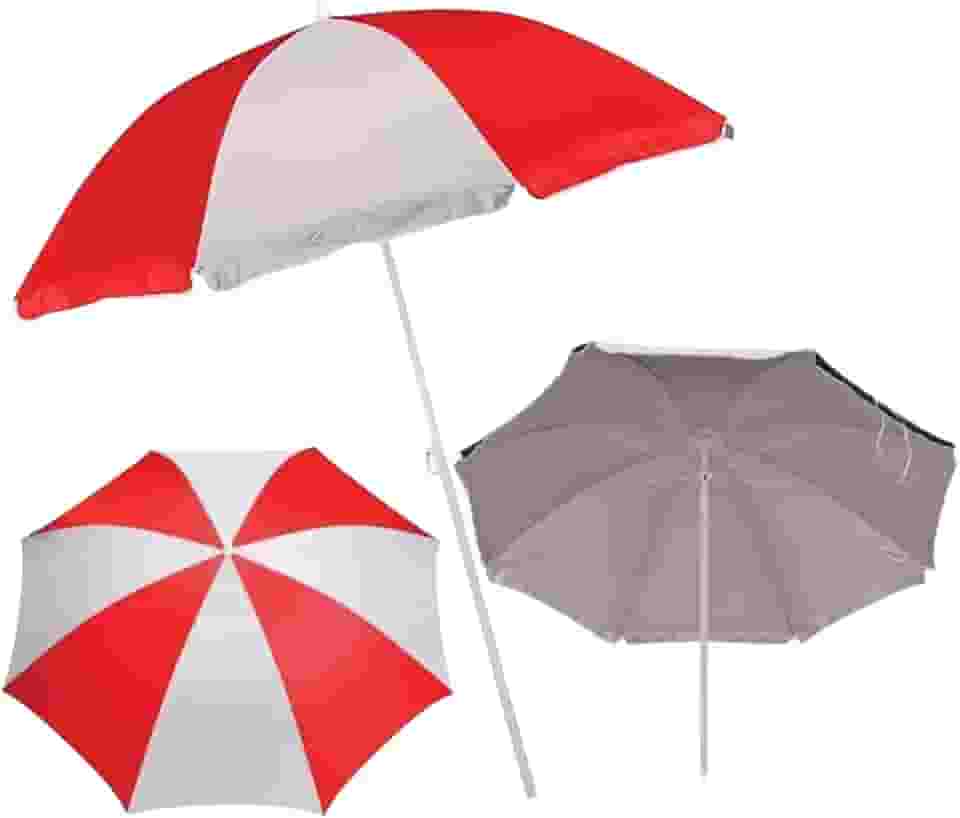 Guarda-Sol Gigante 2,40m UV Aço para Praia, Piscina e Camping Sombreiro Verão Proteção Contra Raios UV Uso Externo.