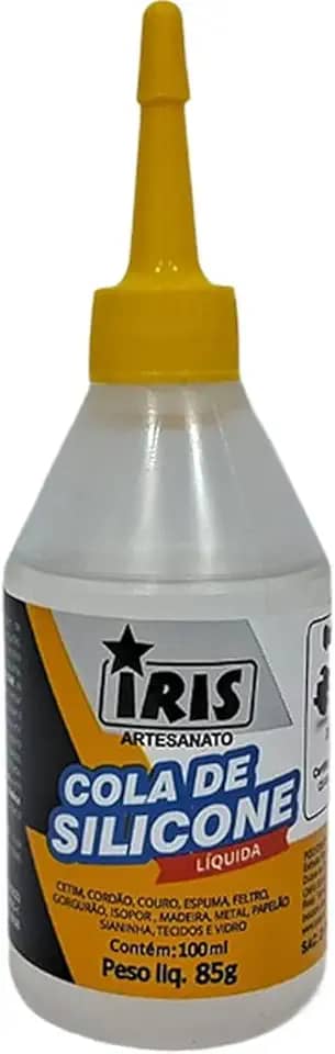 Kit de Colas para Artesanato, Íris, Silicone Líquido, 100 ml, Pacote com 5