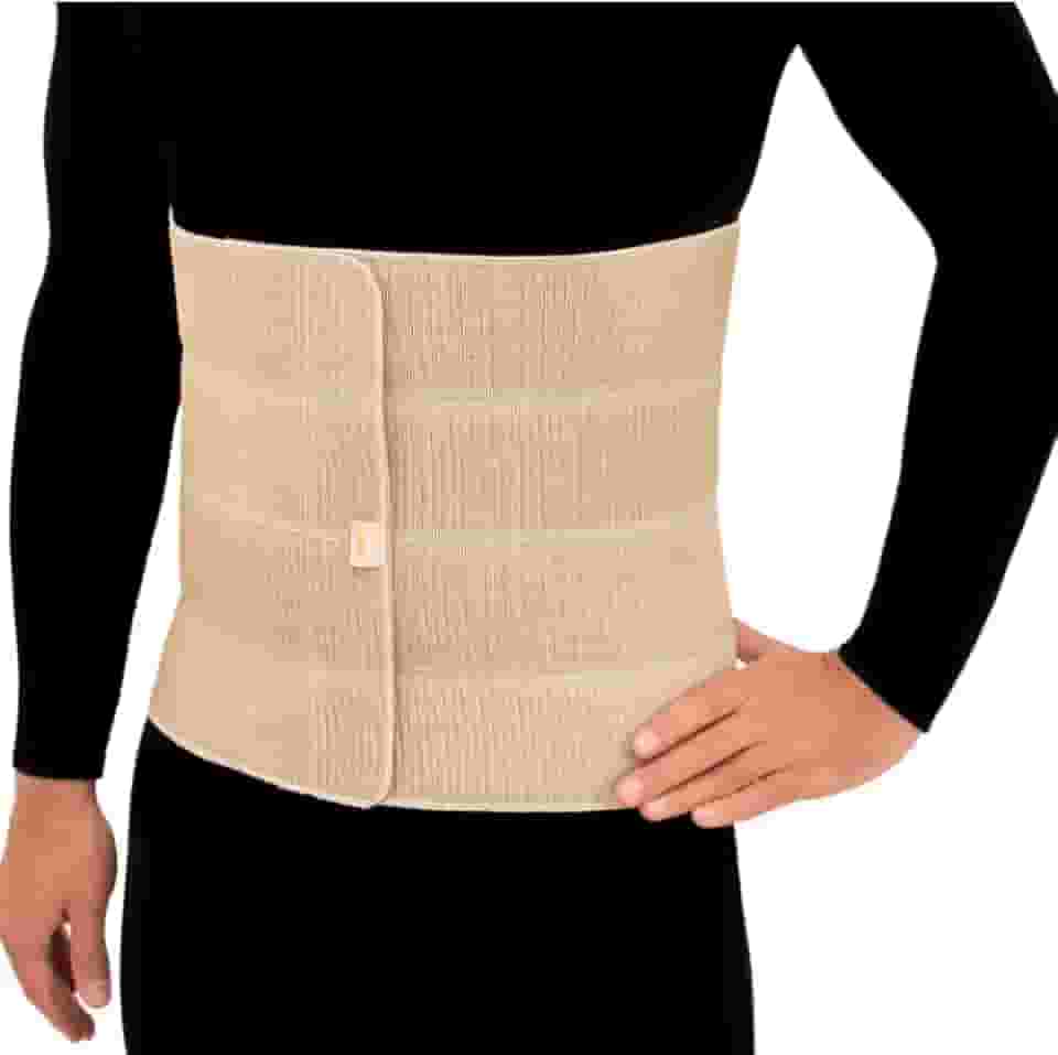 Faixa Cinta Pós-Cirúrgica Lipo Hérnia Bariátrica Pós-Parto Obeso 4 Gomos Antialérgica Unissex (P/M (100cm))