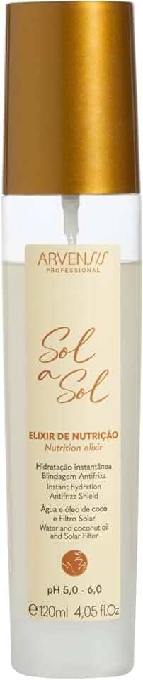 Arvensis – Elixir Spray Capilar Sol a Sol 120ml | Proteção UV, Brilho Luminoso e Ação Antifrizz para Todos os Tipos de Cabelo