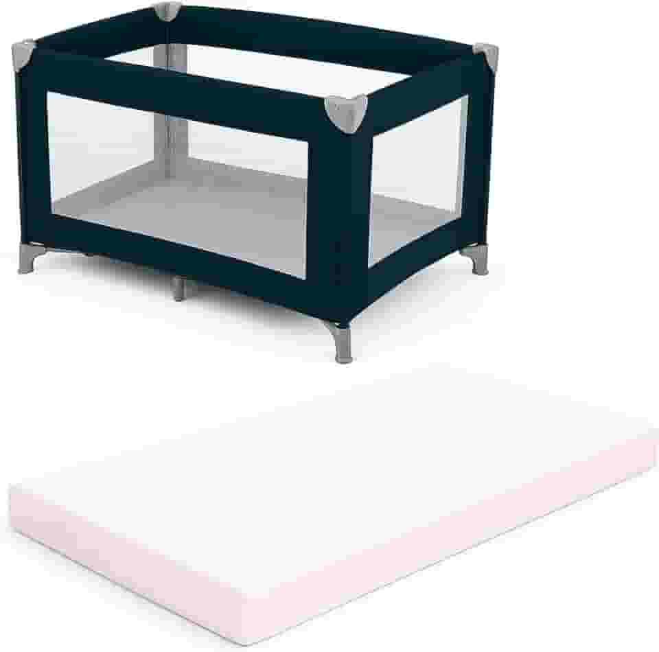 Colchão Berço Portátil 100x70x5cm - Espuma D18 Firme com Capa Removível e Lavável | Leve, Dobrável e Fácil de Transportar | Ideal para Viagens e Chiqueirinho – Aconchego Express – Leve o Conforto com Você