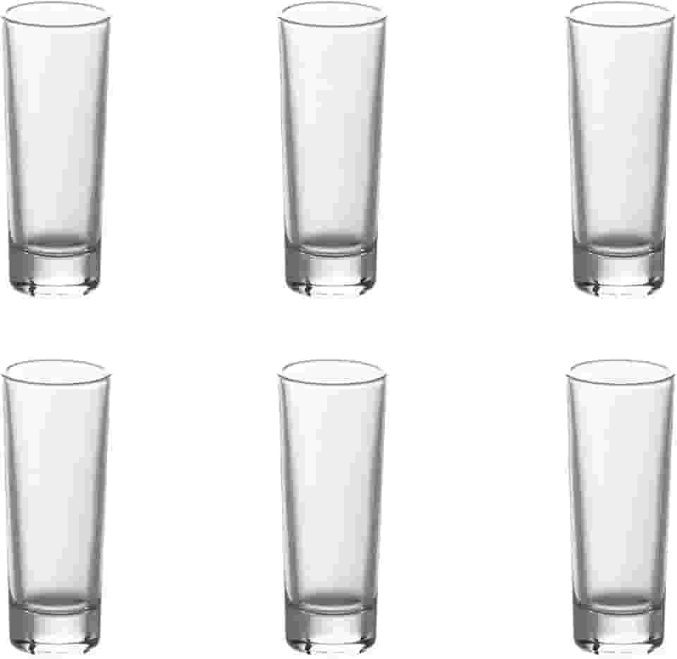 Haüskraft Kit 6 Copos Shot Vidro Dose 65ml Cachaça Tequila Vodka, CPDS-012