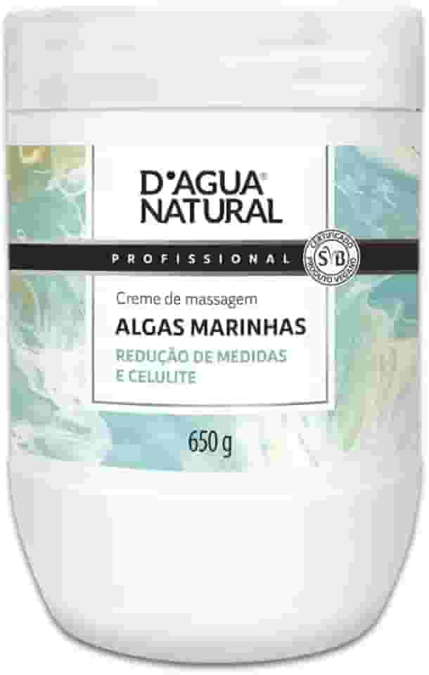 D'AGUA NATURAL Creme De Massagem Algas Marinhas Centelha Asiática E Bio Ativo Natural D'Agua Natural 650 G