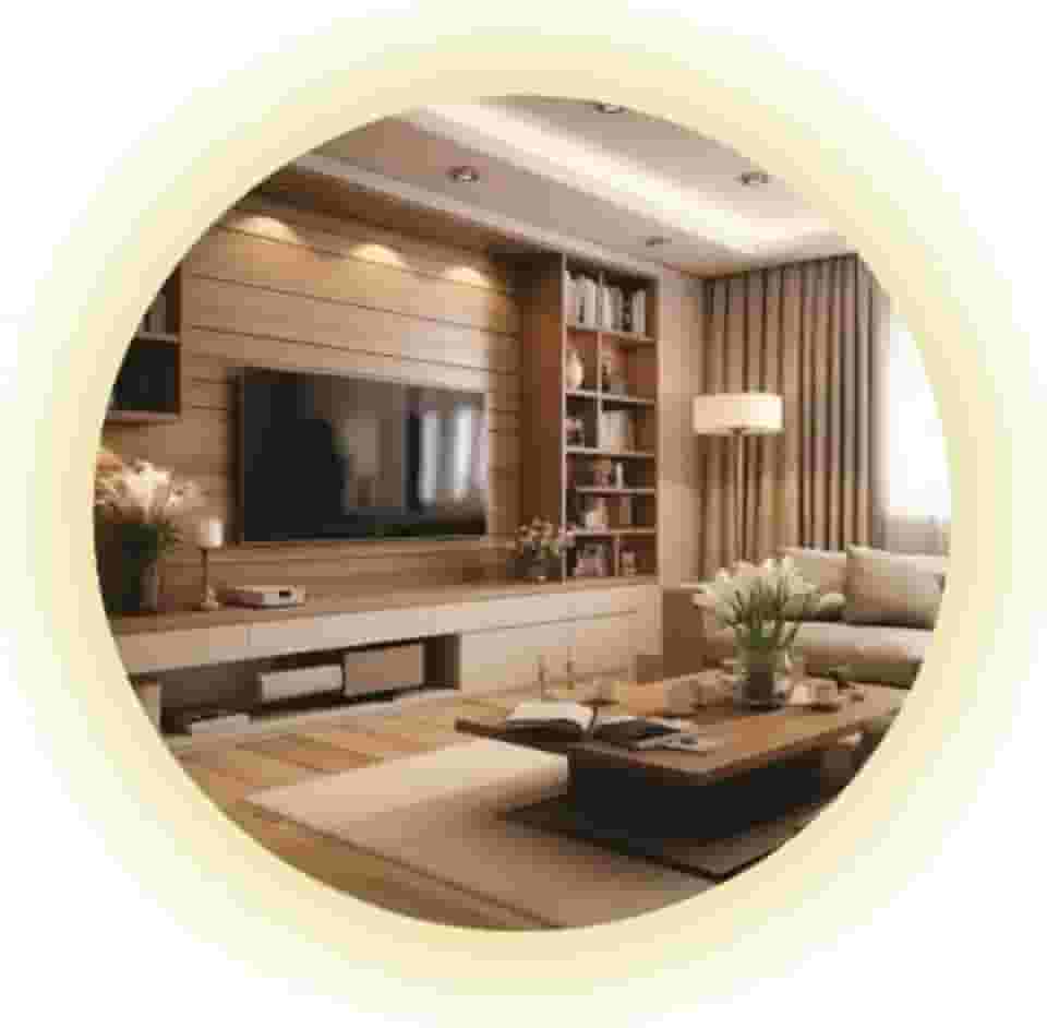 Espelho Led Redondo Lapidado 60cm Moderno Touch Screen (6000K LUZ FRIA)