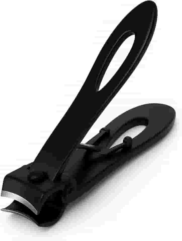 Cortador de Unha Profissional Preto Fosco Inox – Lâmina Curva Ultra Afiada, Corte Preciso, Design Ergonômico para Uso Doméstico e Profissional, Unissex