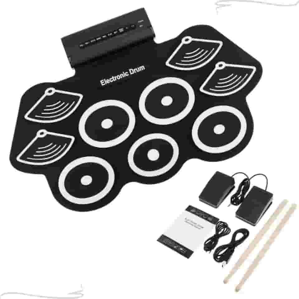 Bateria Eletrônica Portátil Profissional Instrumento Musical 9 Pads Drum