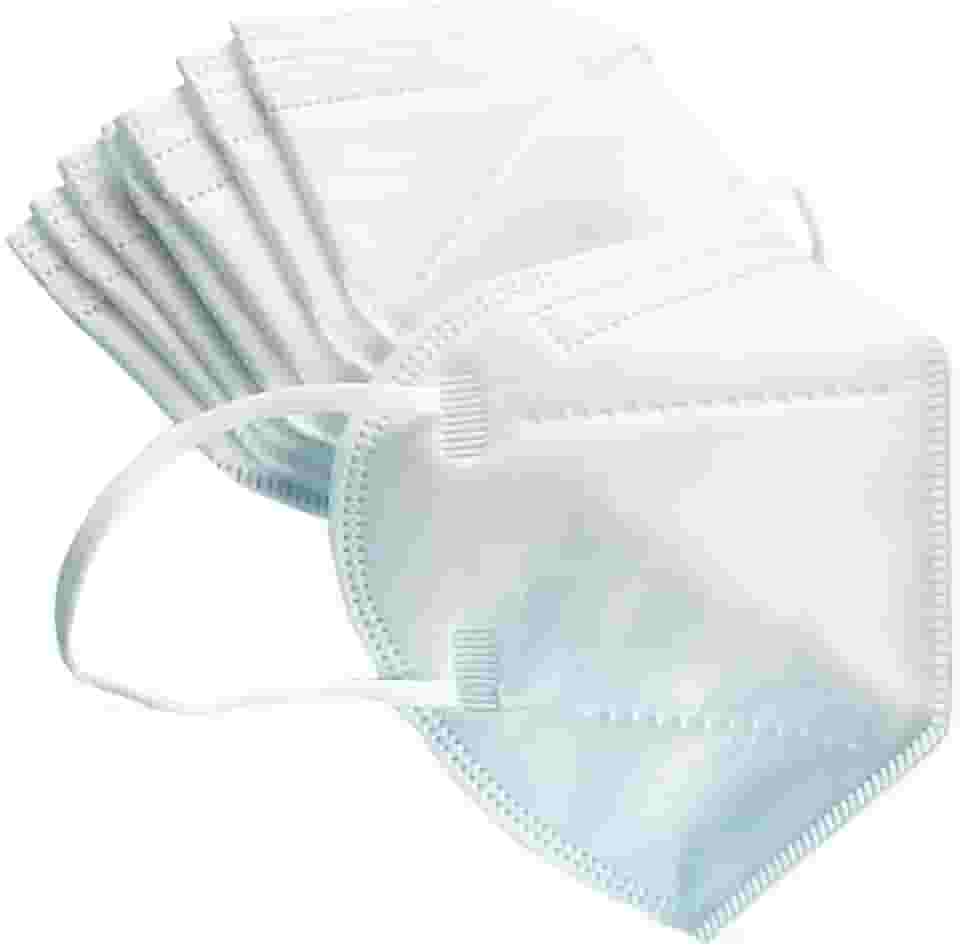 Máscara Adulto 5 Camadas N95 / KN95 / PFF2 / FFP2 10 un Coloridas (Branco)