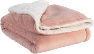 Coberta Manta Microfibra Para Bebê Com Sherpa Macio Leve (Salmão)
