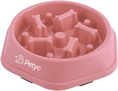Comedouro Lento Labirinto PETYC Tigela Interativa Antiderrapante Enriquecimento Ambiental (Rosa)