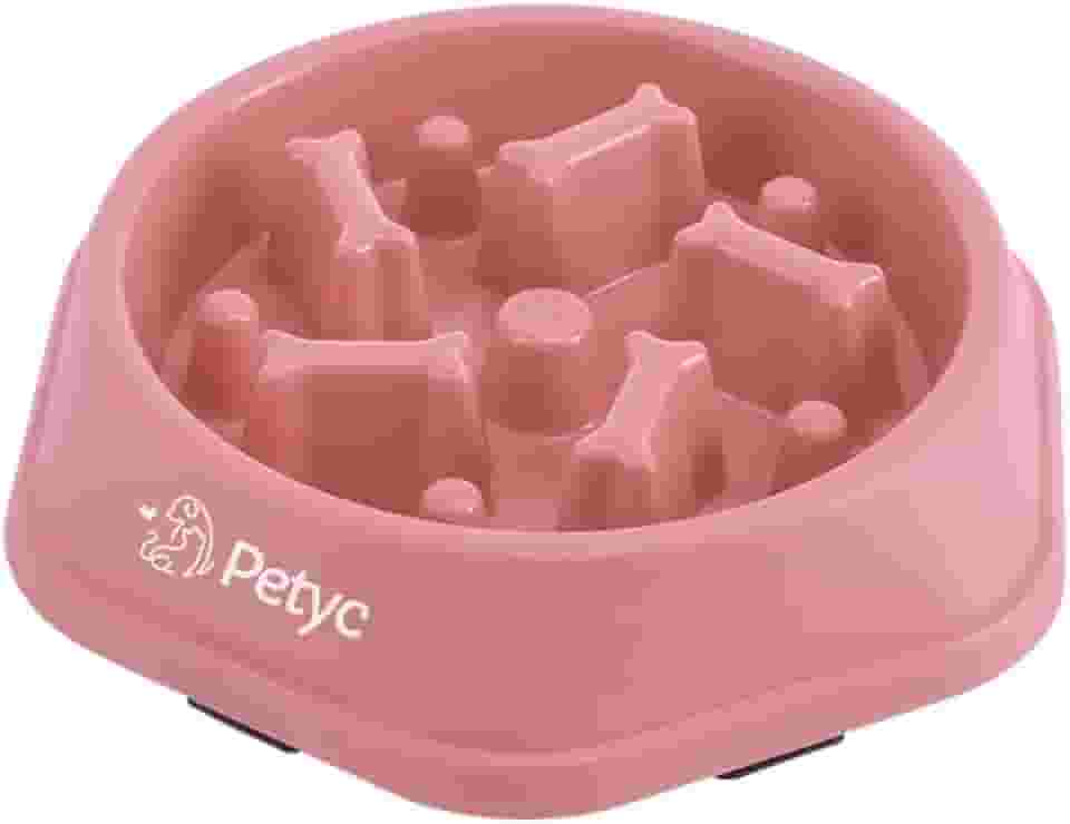 Comedouro Lento Labirinto PETYC Tigela Interativa Antiderrapante Enriquecimento Ambiental (Rosa)