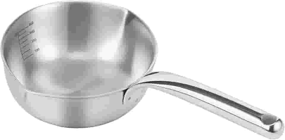 Mini pote aquecedor de leite, panela de aço inoxidável de 368 g/590 ml, panela pequena de aço inoxidável, panelas de derretimento de chocolate para fazer doces (368 g)