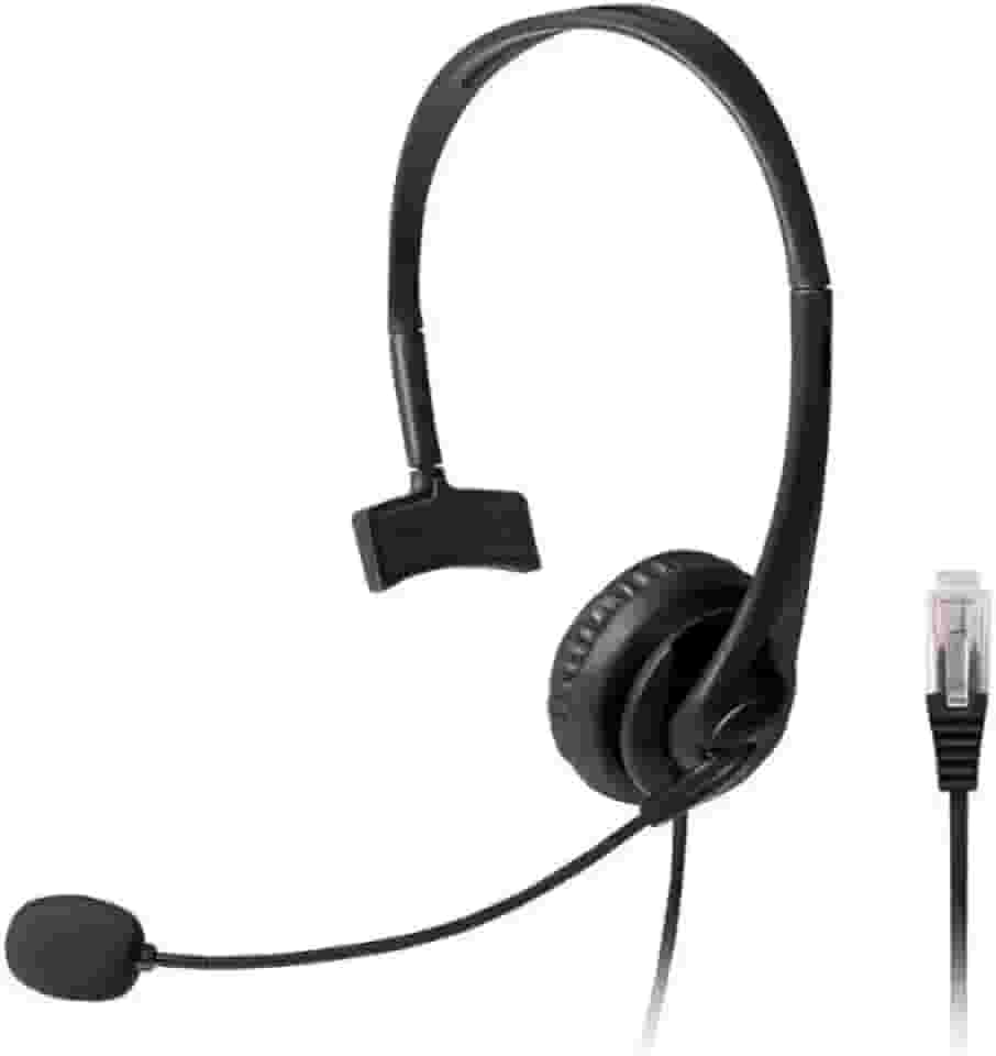 Fone Headset Conector Rj09 Para Telemarketing Ph251, Multilaser, PH251, Preto