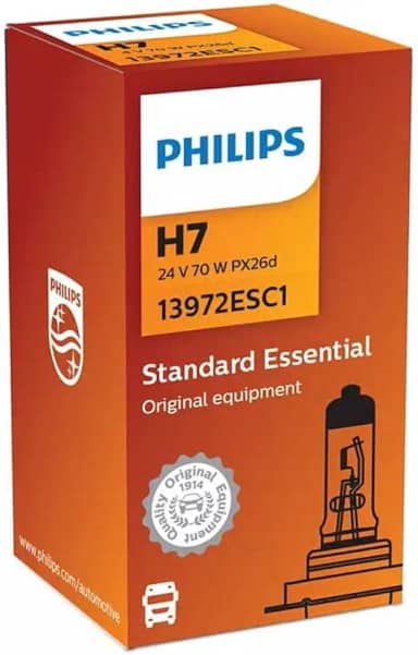 Lâmpada Halógena Farol H7 24v Standard Essential Philips