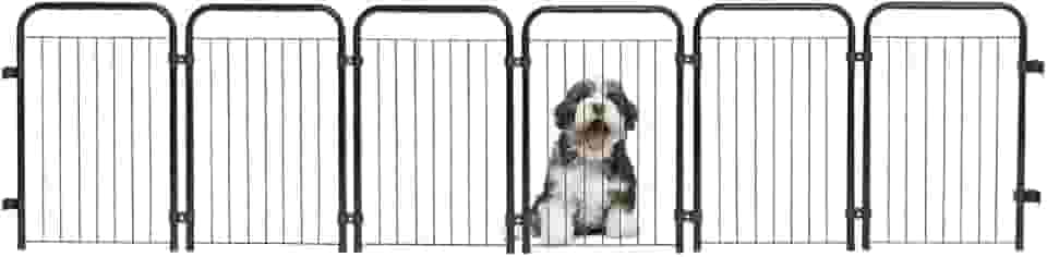 Cercado Caes Pet Cachorro Grade Cerca 6 Módulos 51 cm Altura (Preto)