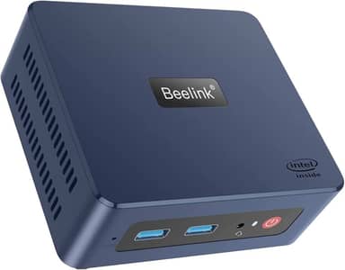 Beelink Mini PC W 11 Pro, Mini S computador desktop com processador de 4 núcleos de 11ª geração N5095, 8GB DDR4 RAM 256GB SSD Micro PC, HDMI duplo 4K @60Hz WiFi5/BT4.0/Gigabit Ethernet