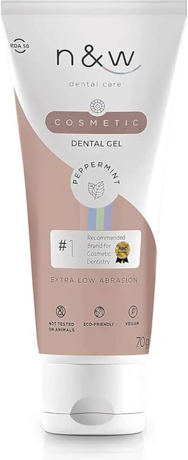 Gel Dental Vegano com Flúor - ideal para dentes naturais e facetas - 70g - Cosmetic N&W Dental Care