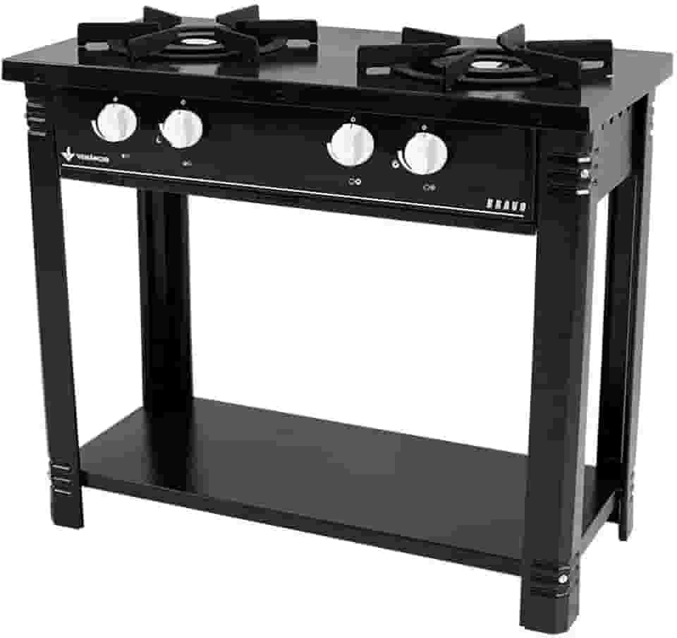 Fogão Profissional 2 Bocas Venâncio Linha Bravo Preto Br2bpr