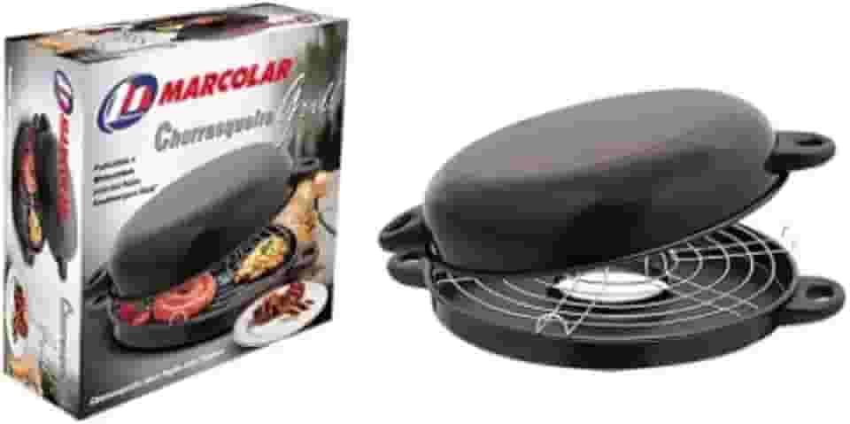 Churrasqueira 30cm Antiaderente Grill Marcolar Preta
