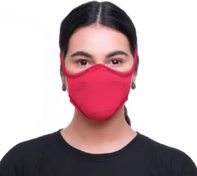 Máscara KNIT Fiber de Proteção Reutilizável (Pink, Médio)