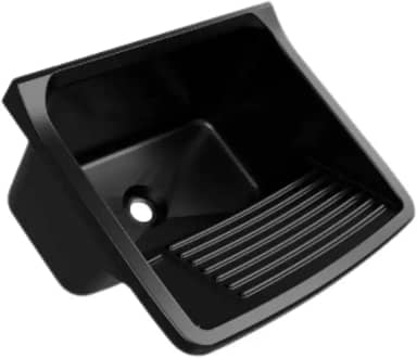 Tanque Pvc 28l De Lavar Roupa 48x52cm Preto Com Válvula