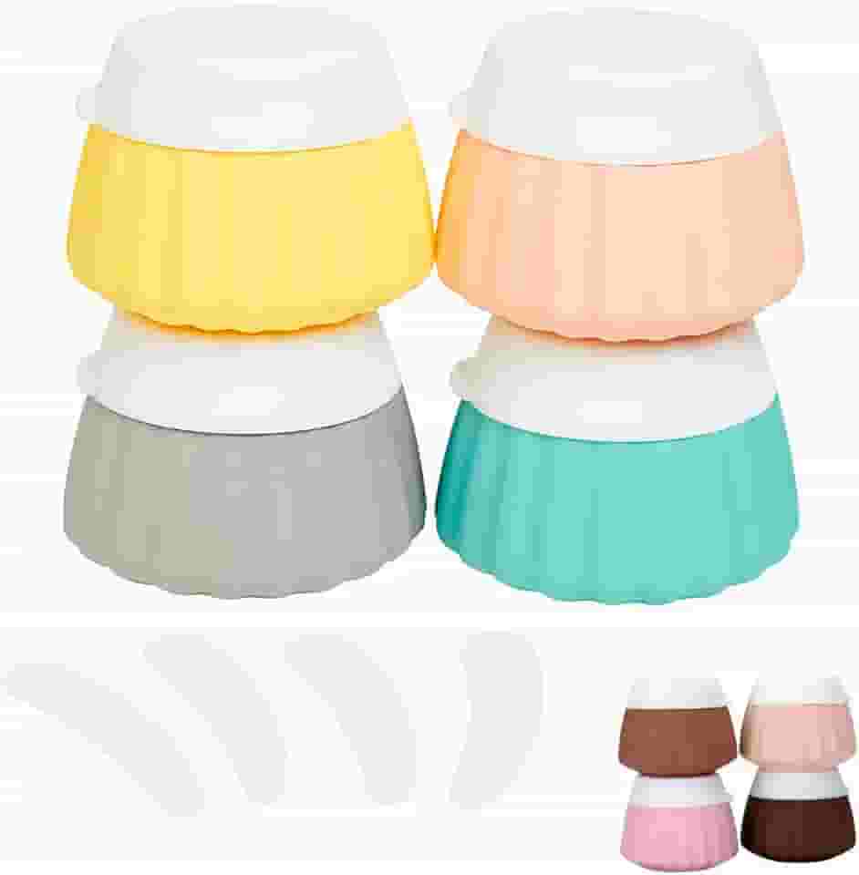 Kit de Viagem 4 Frascos Potes em Silicone 40 ml para Creme Cosmético Maquiagem Sabonete (CORES VARIADAS)