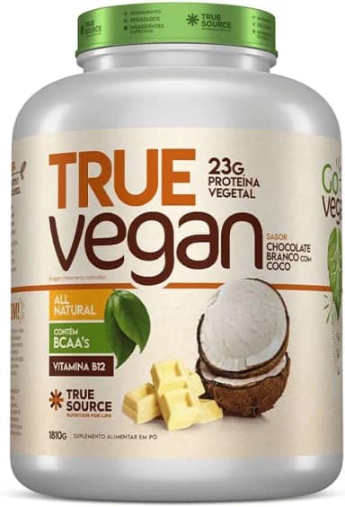 True Source True Vegan Proteína Vegetal - 1810G ((Chocolate Branco com Coco)