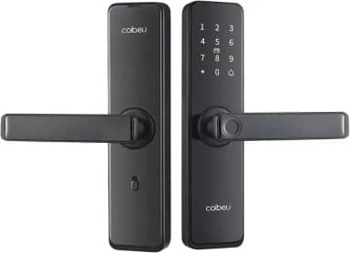 Fechadura Eletronica Inteligente Digital Biométrica WKZW-G5, Tuya APP, Para Portas 4-6.4cm, Preto